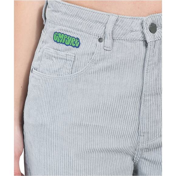 Empyre Women’s Gray Corduroy Pants Size 14 Y2K Skater Streetwear Retro Jeans - Picture 4 of 10